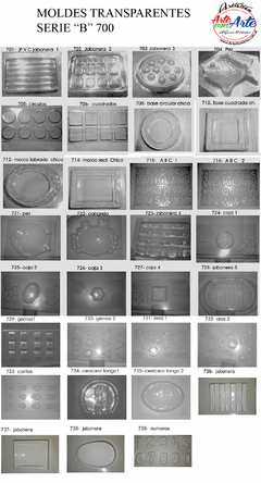 MOLDES PLASTICOS TRANSPARENTES SERIE "B" P700 - 3 CUOTAS SIN INTERES - DESCUENTOS POR PAGO EFECTIVO, DEBITO Y CREDITO EN UN PAGO