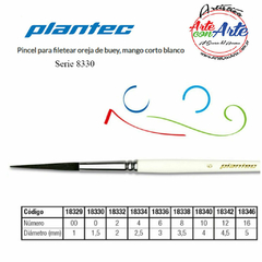 PINCEL PLANTEC PARA FILETEAR OREJA DE BUEY SERIE 8330 No 2 - 3 CUOTAS SIN INTERES - DESCUENTOS POR PAGO EFECTIVO, DEBITO Y CREDITO EN UN PAGO