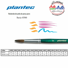 PINCEL PLANTEC PELO DE PONY REDONDO SERIE 8500 No 5 - 3 CUOTAS SIN INTERES - DESCUENTOS POR PAGO EFECTIVO, DEBITO Y CREDITO EN UN PAGO