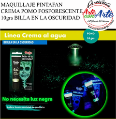 MAQUILLAJE PINTAFAN CREMA POMO FOSFORESCENTE 10grs BILLA EN LA OSCURIDAD - 3 CUOTAS SIN INTERES - DESCUENTOS POR PAGO EFECTIVO, DEBITO Y CREDITO EN UN PAGO