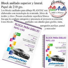 BLOCK PLANTEC ANILLADO SUPERIOR 210 grs. 40 HOJAS LISAS TAMAÑO A3 - 3 CUOTAS SIN INTERES - DESCUENTOS POR PAGO EFECTIVO, DEBITO Y CREDITO EN UN PAGO