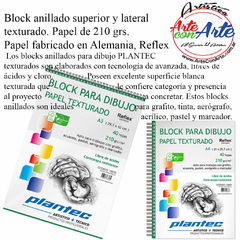 BLOCK PLANTEC ANILLADO SUPERIOR 210 GRS. REFLEX 40 HOJAS TEXTURADO 35X50 CM - 3 CUOTAS SIN INTERES - DESCUENTOS POR PAGO EFECTIVO, DEBITO Y CREDITO EN UN PAGO