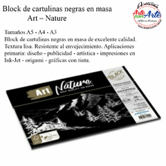 BLOCK CARTULINA NEGRA 17x25cm 20 HOJAS 200 gr ART NATURE encolado --- 3 CUOTAS SIN INTERES - DESCUENTOS PAGO EFECTIVO, DEBITO Y CREDITO EN UN PAGO