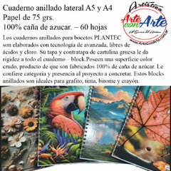 CUADERNOS PLANTEC A5 75G X 60 HS CAÑA AZUCAR o BLANCO LISO ANILLADO DOBLE - 3 CUOTAS SIN INTERES - DESCUENTOS POR PAGO EFECTIVO, DEBITO Y CREDITO EN UN PAGO