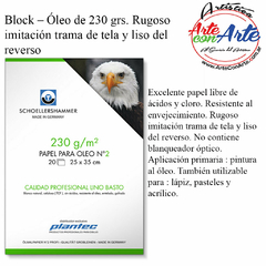 BLOCK OLEO ENCOLADO 230 grs. SCHOELLER 20 HOJAS 17x25cm --- 3 CUOTAS SIN INTERES - DESCUENTOS PAGO EFECTIVO, DEBITO Y CREDITO EN UN PAGO