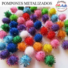 POMPONES METALIZADOS 25 MM X 25 UNID. - 3 CUOTAS SIN INTERES - DESCUENTOS POR PAGO EFECTIVO, DEBITO Y CREDITO EN UN PAGO