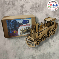 PUZLE O ROMPE CABEZAS 3D CORTE LASER LOCOMOTORA - comprar online