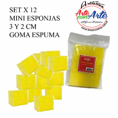 SET X 12 MINI ESPONJAS 3 Y 2 CM GOMA ESPUMA - 3 CUOTAS SIN INTERES - DESCUENTOS POR PAGO EFECTIVO, DEBITO Y CREDITO EN UN PAGO