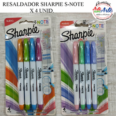 RESALTADOR SHARPIE SNOTE HL CD X4 PASTEL SURT. - 3 CUOTAS SIN INTERES - DESCUENTOS POR PAGO EFECTIVO, DEBITO Y CREDITO EN UN PAGO