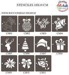 STENCILES 10 X 10 cm NAVIDAD - PRECIO UNITARIO - 3 CUOTAS SIN INTERES - DESCUENTOS POR PAGO EFECTIVO, DEBITO Y CREDITO EN UN PAGO