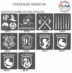 STENCILES 20 X 20 cm HARRY POTTER - PRECIO UNITARIO - 3 CUOTAS SIN INTERES - DESCUENTOS POR PAGO EFECTIVO, DEBITO Y CREDITO EN UN PAGO