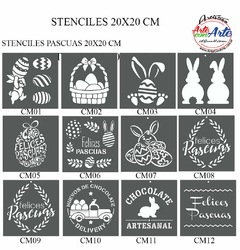 STENCILES 20 X 20 cm PASCUAS - PRECIO UNITARIO - 3 CUOTAS SIN INTERES - DESCUENTOS POR PAGO EFECTIVO, DEBITO Y CREDITO EN UN PAGO