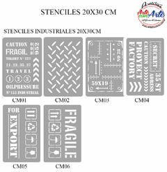 STENCILES 20 X 30 cm INDUSTRIALES - PRECIO UNITARIO - 3 CUOTAS SIN INTERES - DESCUENTOS POR PAGO EFECTIVO, DEBITO Y CREDITO EN UN PAGO