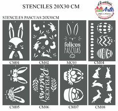 STENCILES 20 X 30 cm PASCUAS - PRECIO UNITARIO - 3 CUOTAS SIN INTERES - DESCUENTOS POR PAGO EFECTIVO, DEBITO Y CREDITO EN UN PAGO