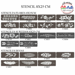 STENCILES 8 x 25 cm - PRECIO UNITARIO - 3 CUOTAS SIN INTERES - DESCUENTOS POR PAGO EFECTIVO, DEBITO Y CREDITO EN UN PAGO