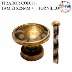 TIRADOR COD.111 TAM.21X25MM + 1 TORNILLO - 3 CUOTAS SIN INTERES - DESCUENTOS POR PAGO EFECTIVO, DEBITO Y CREDITO EN UN PAGO