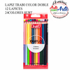 LAPIZ TRABI COLOR DOBLE 12 LAPICES 24COLORES SURT - 3 CUOTAS SIN INTERES - DESCUENTOS POR PAGO EFECTIVO, DEBITO Y CREDITO EN UN PAGO - comprar online