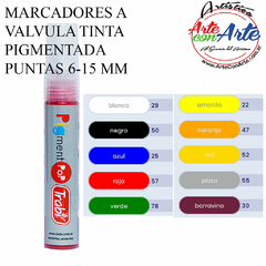 MARCADOR VALVULA TINTA PIGMENTADA PERMANENTE RECARGABLE 6-15mm - PRECIO UNITARIO - 3 CUOTAS SIN INTERES - DESCUENTOS POR PAGO EFECTIVO, DEBITO Y CREDITO EN UN PAGO