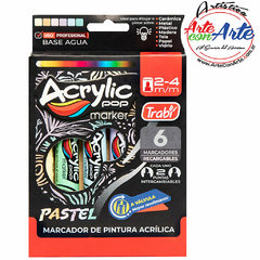 MARCADORES VALVULA ACRILICA 2-4MM PASTEL X 6 UNID. - 3 CUOTAS SIN INTERES - DESCUENTOS POR PAGO EFECTIVO, DEBITO Y CREDITO EN UN PAGO