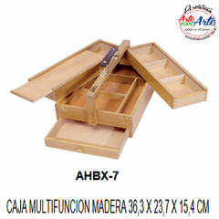 VALIJA PINTOR CAJA MULTIFUNCION MADERA 36,3 X 23,7 X 15,4 CM - AHBX-7 - 3 CUOTAS SIN INTERES - DESCUENTOS POR PAGO EFECTIVO, DEBITO Y CREDITO EN UN PAGO