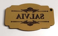 Placa Etiqueta Bajo Relieve SALVIA 7 x 11cm