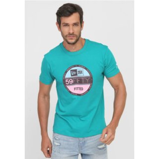 Camiseta New Era Summer Times Fitted Verde