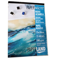 Block papel para acuarela 35x50cm 25 hojas rugoso
