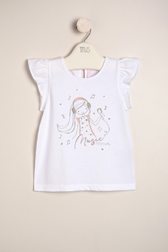 REMERA NENA MUSICAL BLANCA