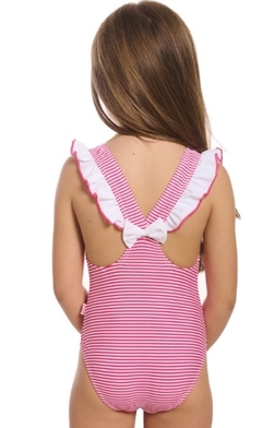 TRAJE DE BAÑO RAYITAS FUCSIA - comprar online