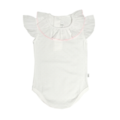 BODY CUELLO VOLAD0 BLANCO CON ALETAS - comprar online