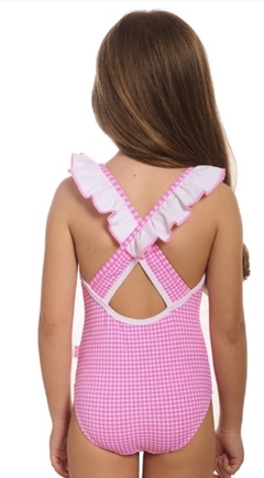 TRAJE DE BAÑO CUADRITO FUCSIA - comprar online