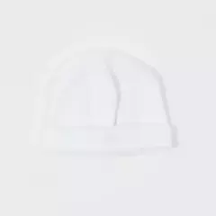 GORRO PLUSH BLANCO CON PICOT ROSA