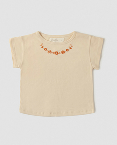 REMERA BORDADA PEACH