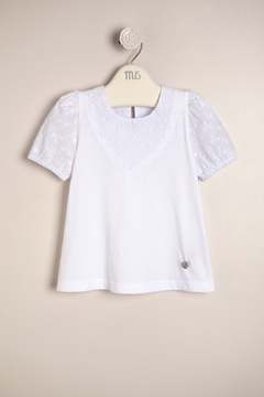 REMERA CON BRODERIE BIANCA - comprar online