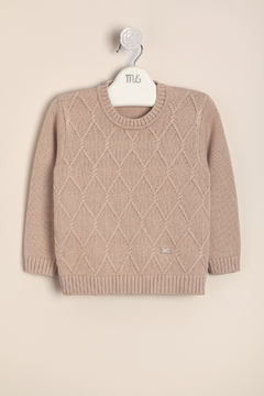 SWEATER S BEIGE ROMBOS