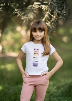 REMERA ESTAMPADA MACARON CRUDA - comprar online