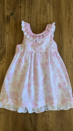 VESTIDO PUNTO SMOCK MARIPOSA ROSA