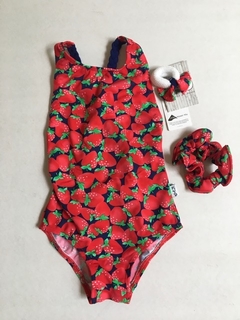 TRAJE DE BAÑO FRUTILLAS ROJA - comprar online