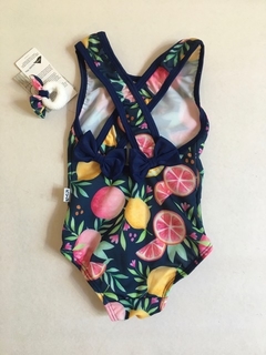 TRAJE DE BAÑO FRUTAS AZUL