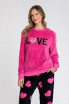 PIJAMA LONGO ROSA SOFT CORACAO MS141226