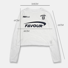 [FAVOUR] REMERA CROP M/LAGRGA EST. #1125 - tienda online