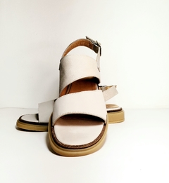 Sandalias CIRCE cuero tiza - Navajo Leather Designs