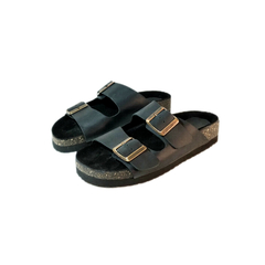 Sandalias Arena - Cuero negro