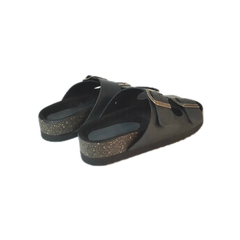 Sandalias Arena - Cuero negro - Navajo Leather Designs