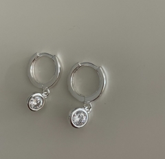 Argollas de plata y cubics - comprar online