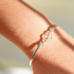 Pulsera acero corazones