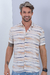 Camisa Masculina DLZ Comfort MC Estampa 69921 Bege