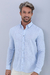 Camisa Masculina DLZ Slim ML 69930 Azul Creme