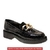 Sapato Feminino Sua Cia Loafer Verniz 8308.14713 Preto/Areia - comprar online