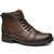 Bota Masculina Pegada Coturno Couro Zíper Elástico 181313 Terracota